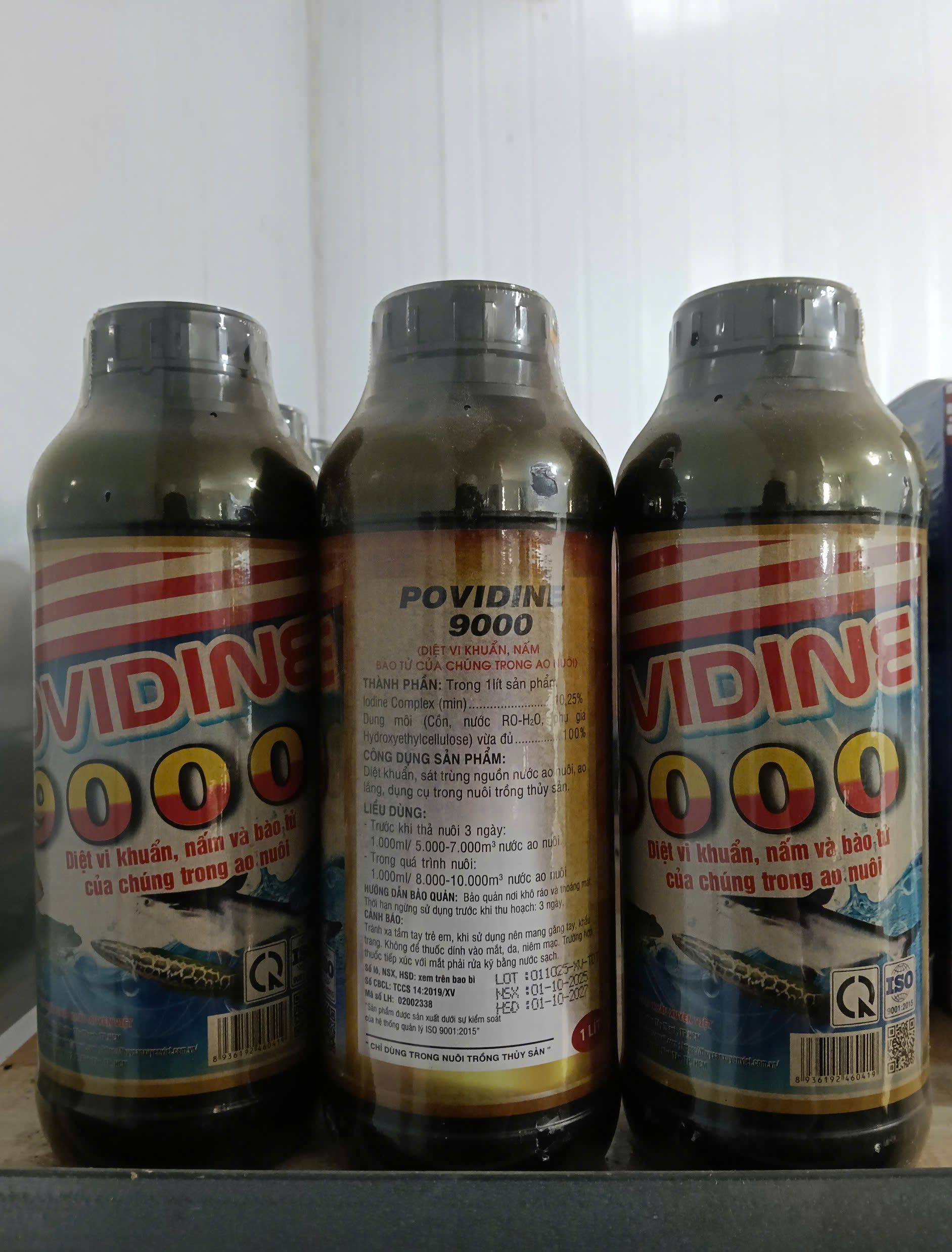 Thuốc sát trùng thủy sản Povidine 9000 chai 1 lít