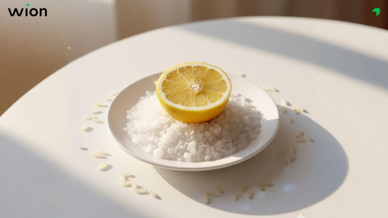 Kết hợp muối với chanh và gạo để giải đen