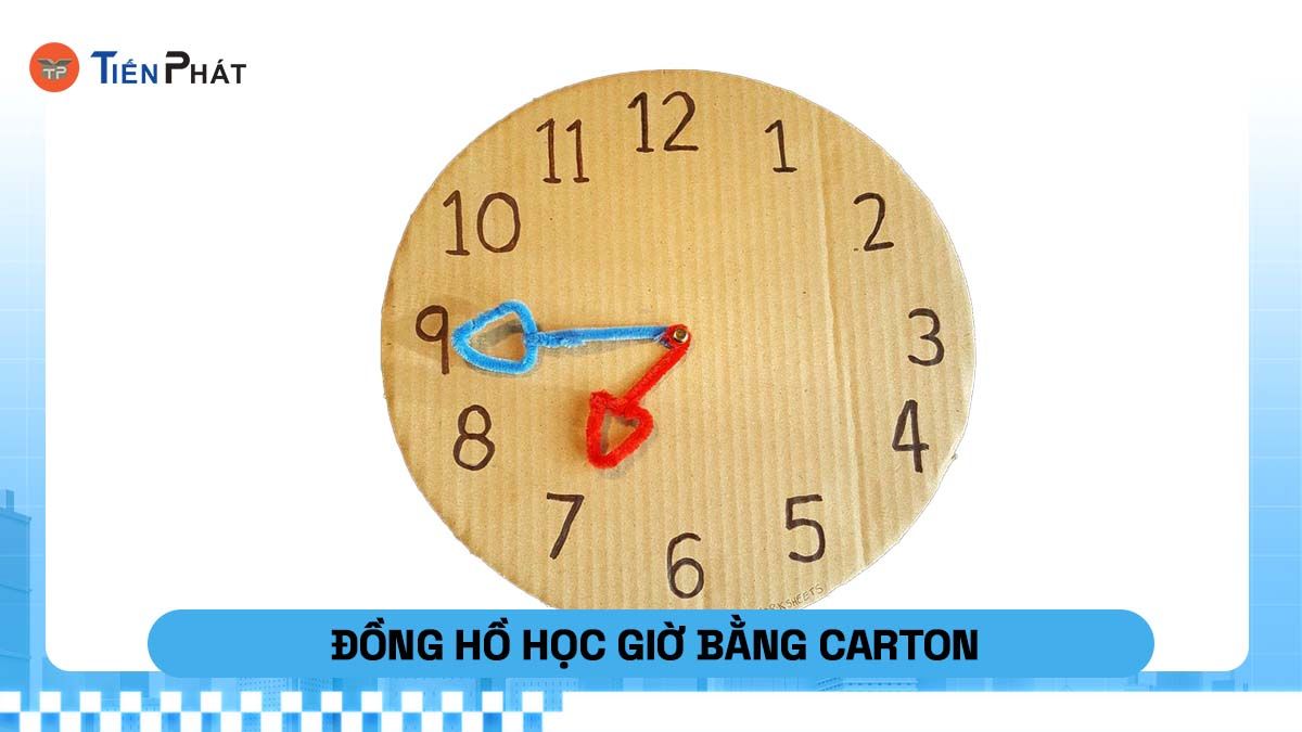 Đồng hồ học giờ bằng bìa cứng