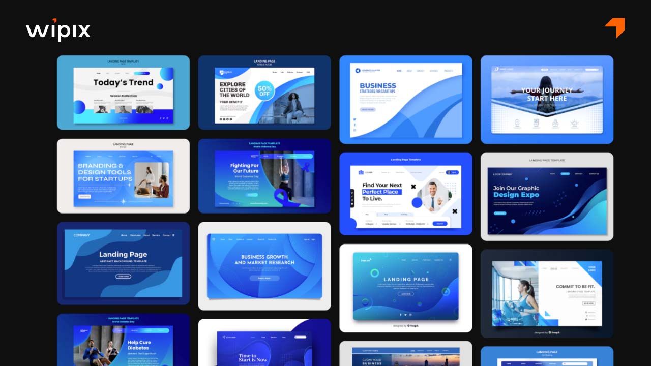 Ứng dụng phối màu trong thiết kế website có nền xanh biển