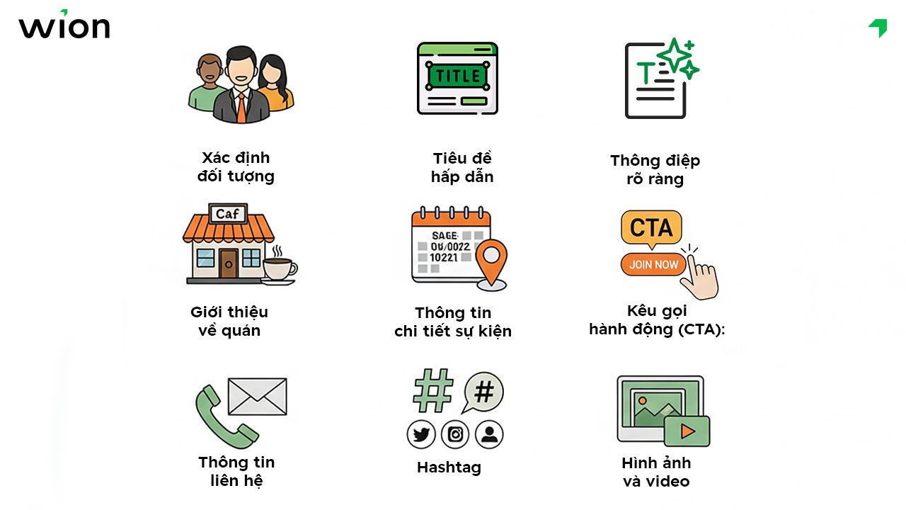 Cấu trúc của một bài quảng cáo khai trương chuẩn