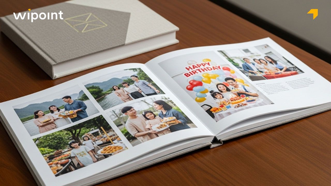 Album ảnh kỷ niệm gia đình được thiết kế thủ công