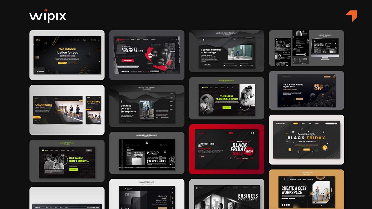 Cách sử dụng màu đen trong cấu trúc giao diện website