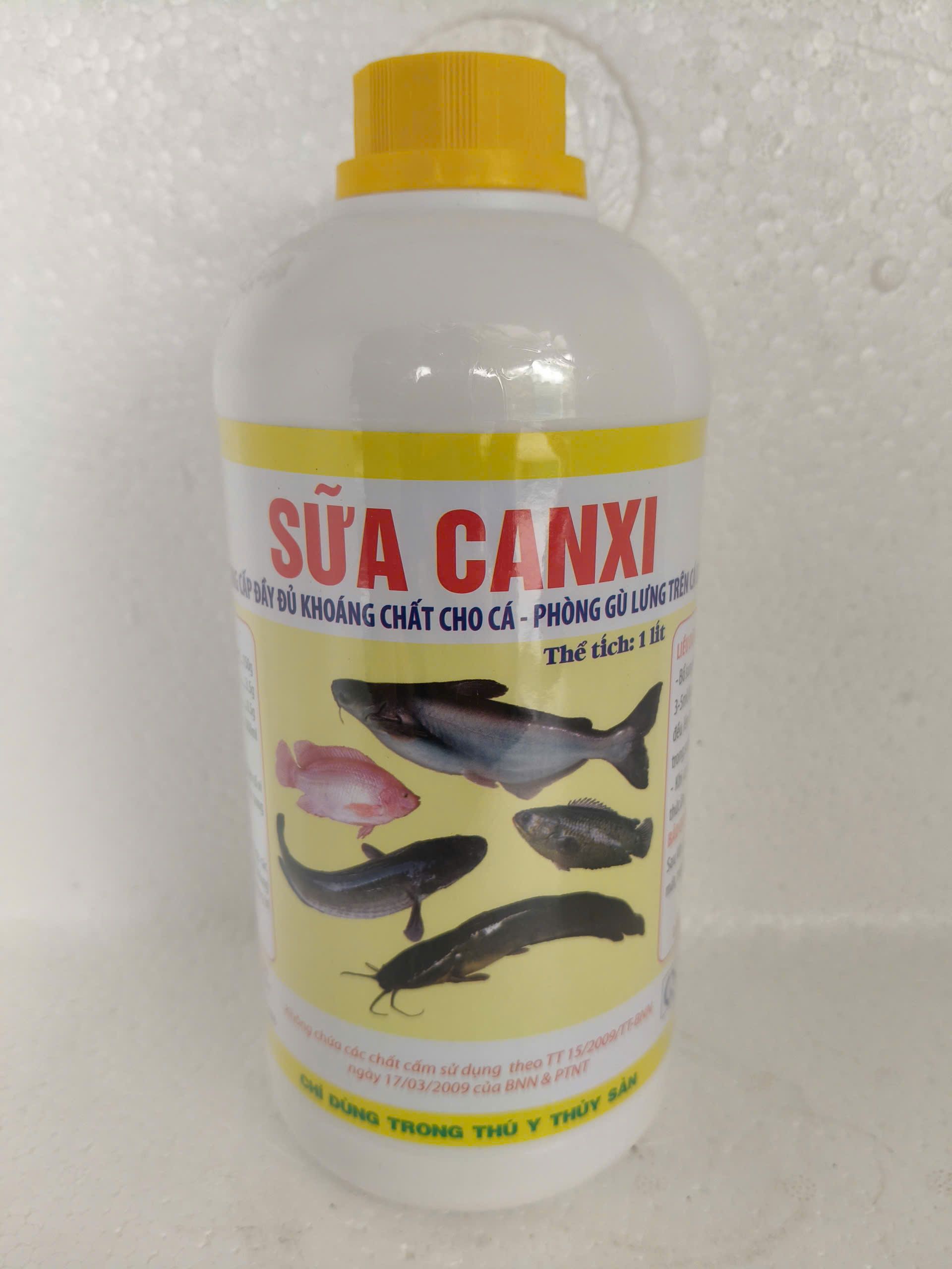 Sữa Canxi 1 lít bổ sung canxi phòng gù lưng cho cá