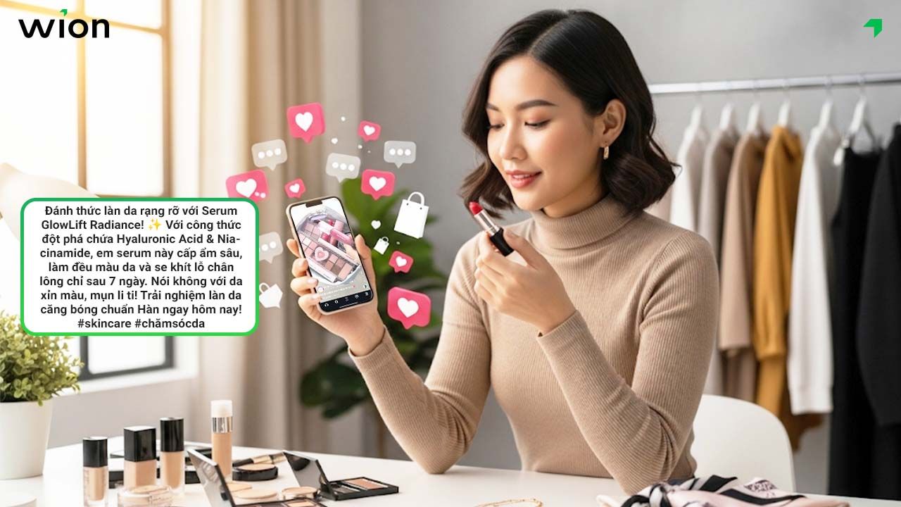 Caption bán hàng Instagram ngành mỹ phẩm, thời trang, phụ kiện