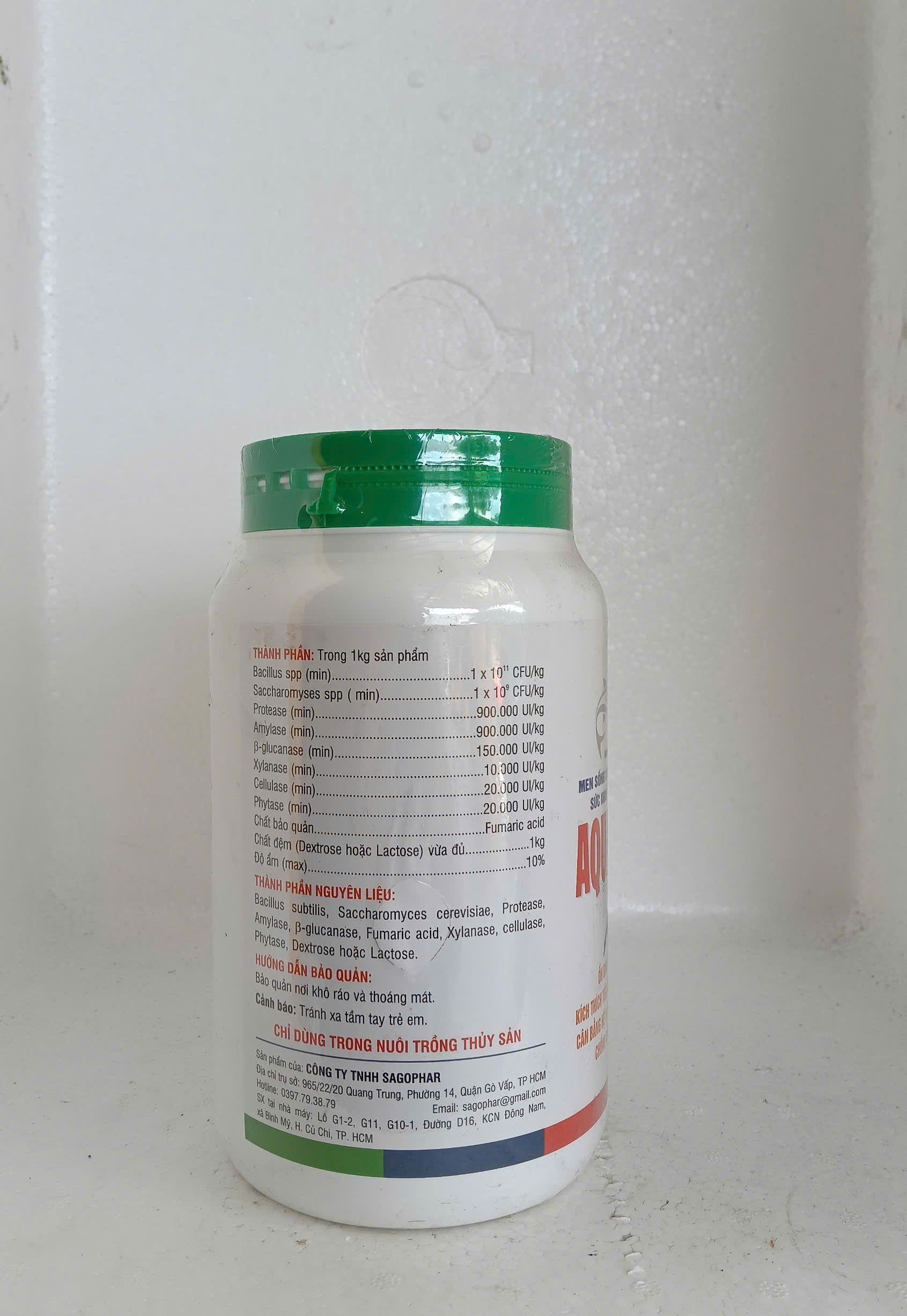 Thành phần AQUA ANTIZYME 1kg Sagophar bổ sung Bacillus, enzyme và acid hữu cơ cho tôm cá