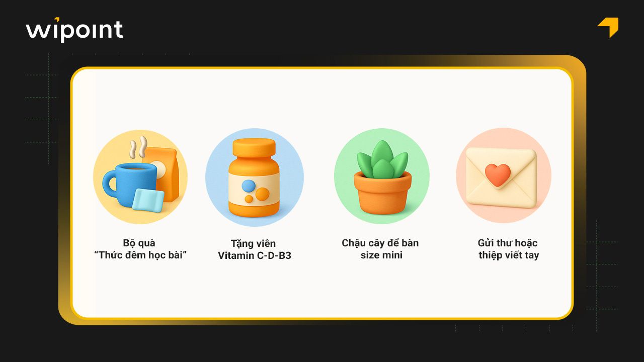 Quà tặng khích lệ tinh thần cho các sĩ tử