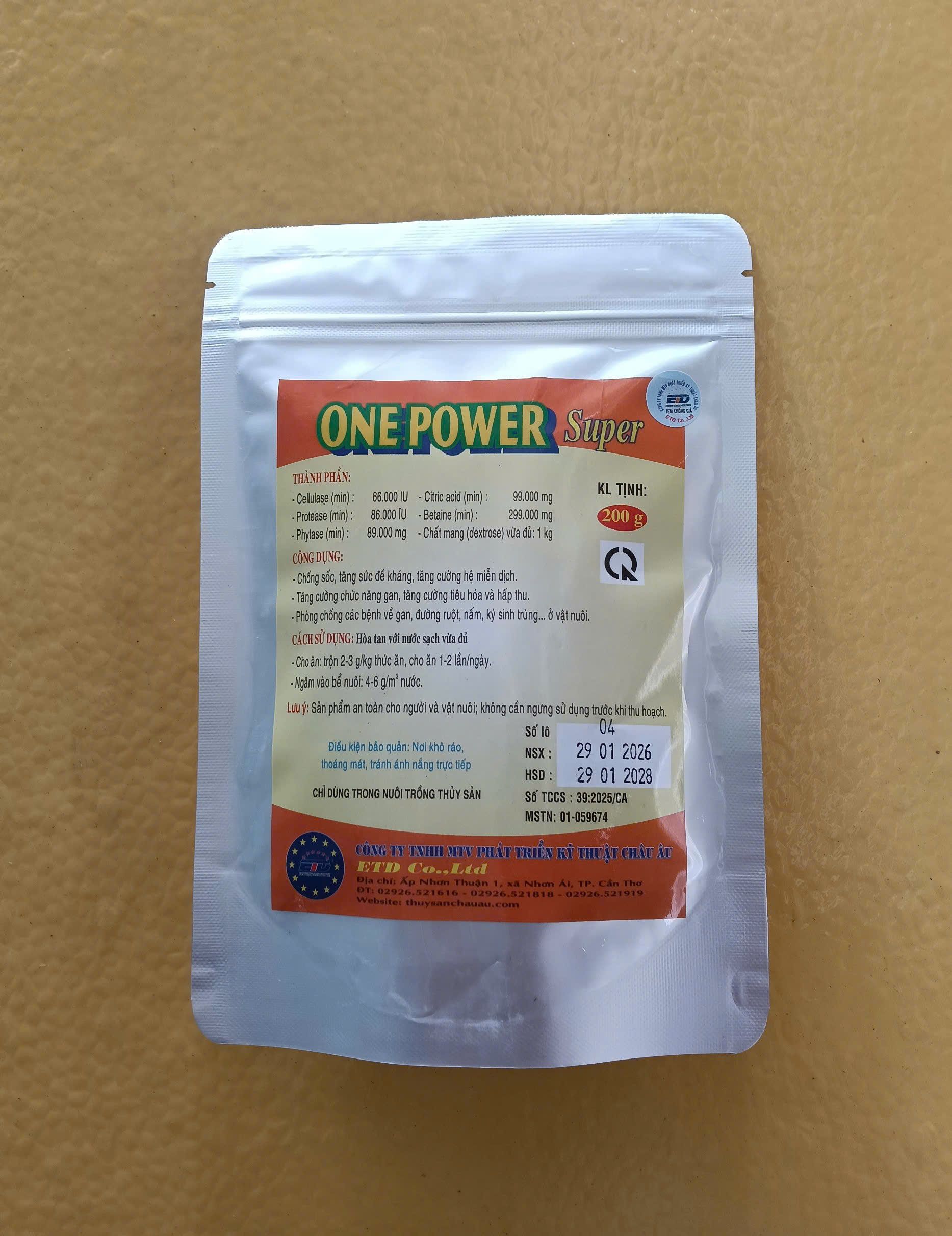 Thành phần công dụng ONE POWER Super cho tôm cá