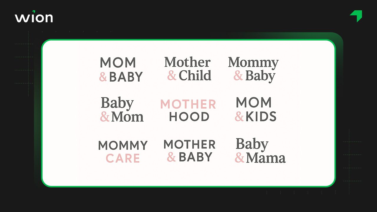 Mẫu logo thương hiệu mẹ và bé