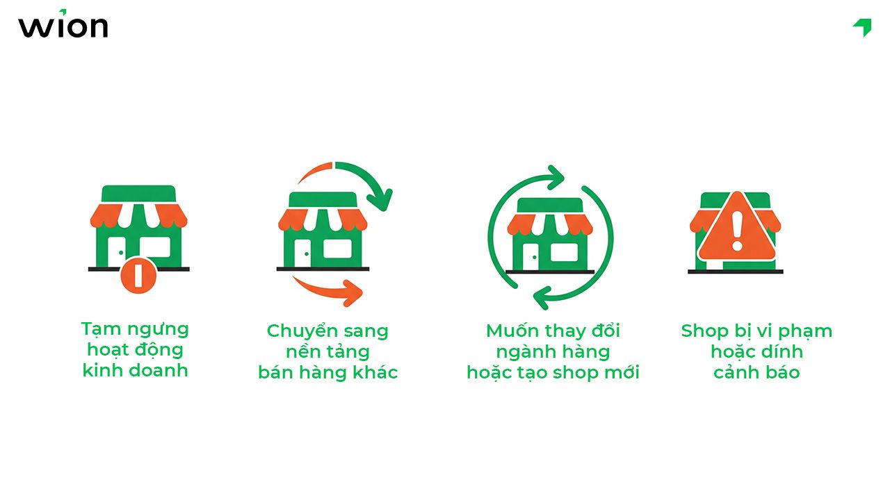 Thời điểm xóa kênh bán hàng Shopee