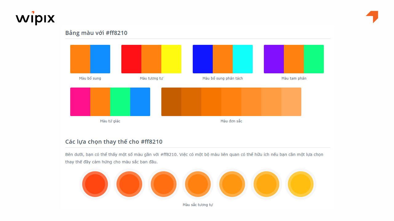Công thức phối màu chuyên nghiệp trên nền cam