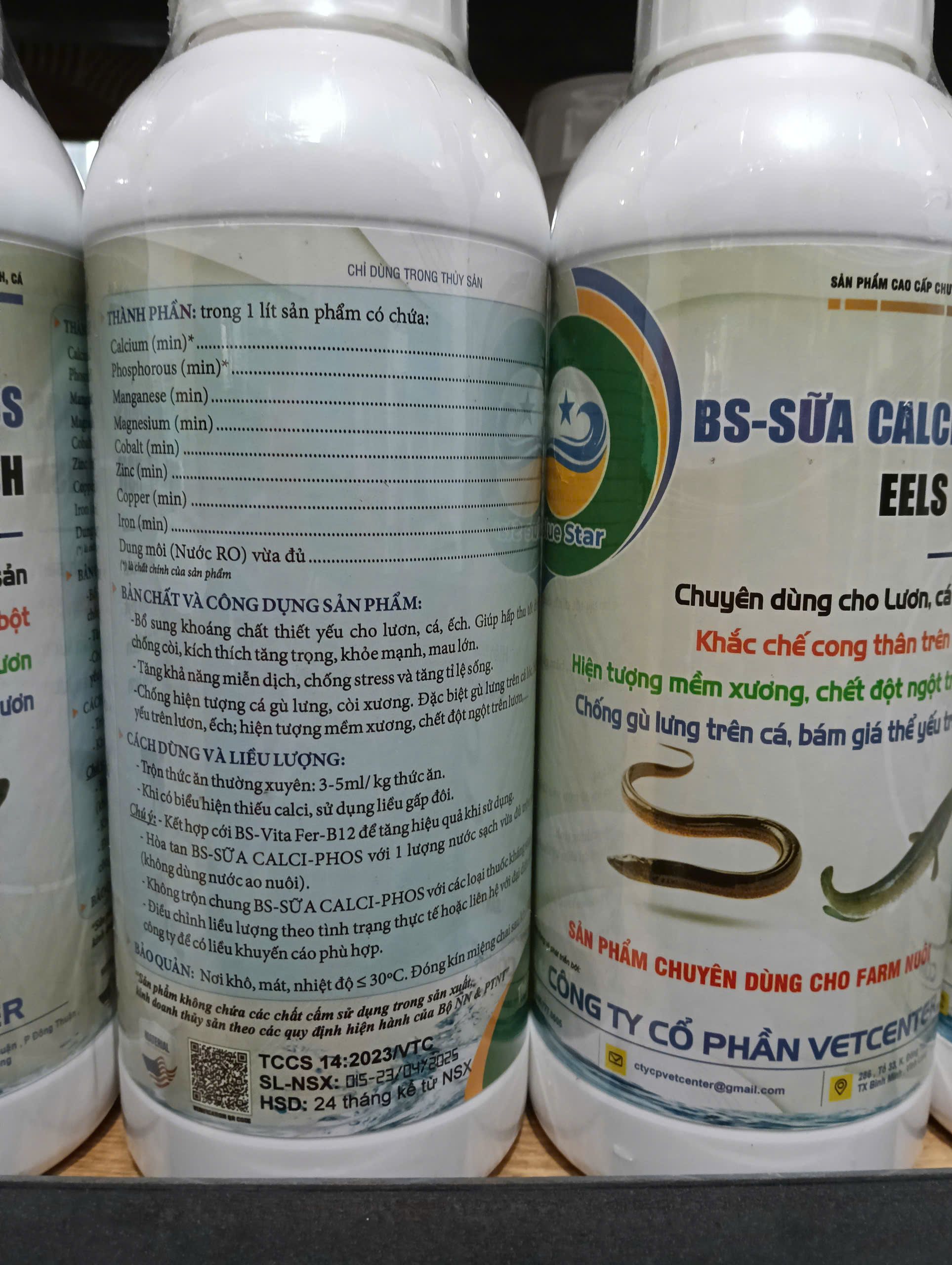 Sữa calci phos cho lươn cá thành phần công dụng