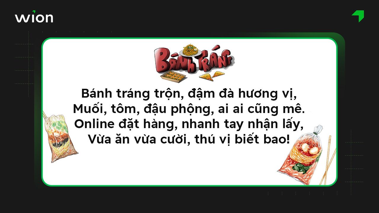 Thơ bán đồ ăn vặt online