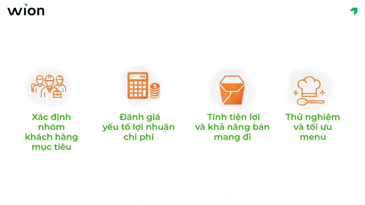 Lựa chọn menu bán đồ ăn sáng