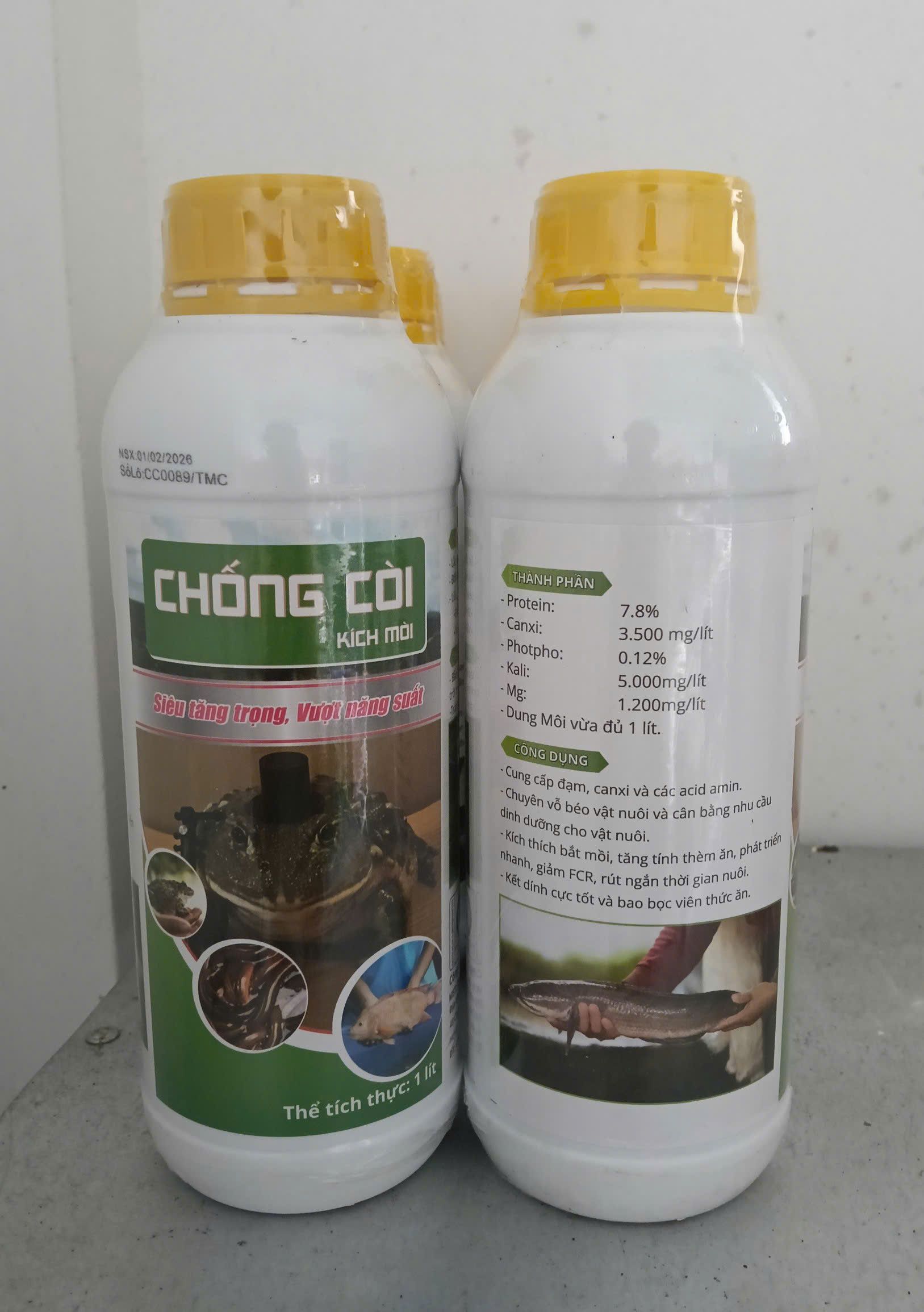 Thành phần dinh dưỡng trong chống còi kích mồi thủy sản