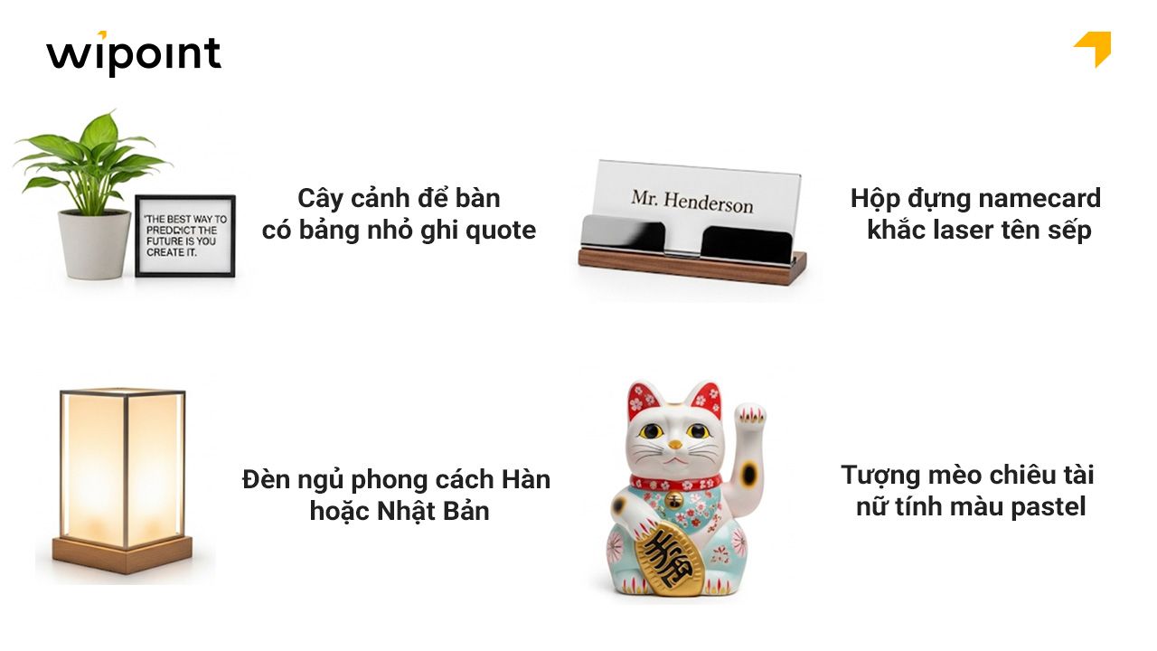 Quà để bàn dành riêng cho sếp nữ yêu thích decor