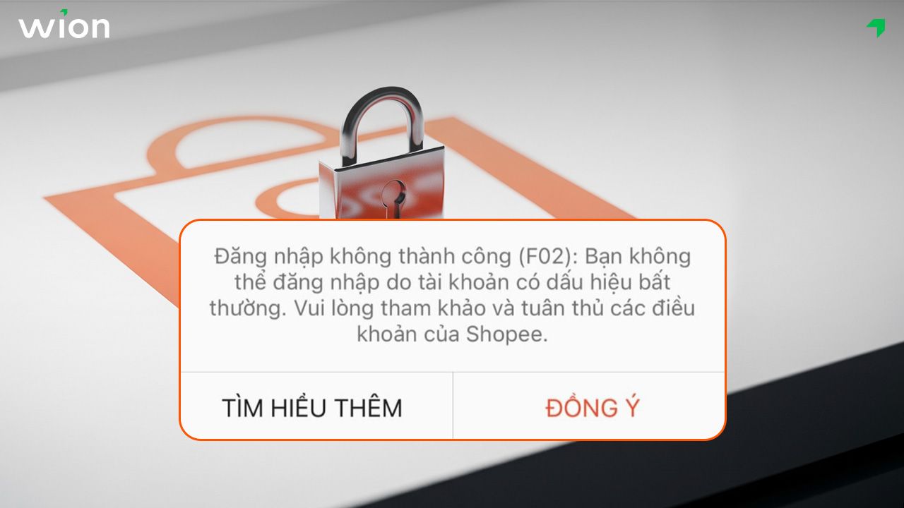 Lỗi F02 Shopee là gì?
