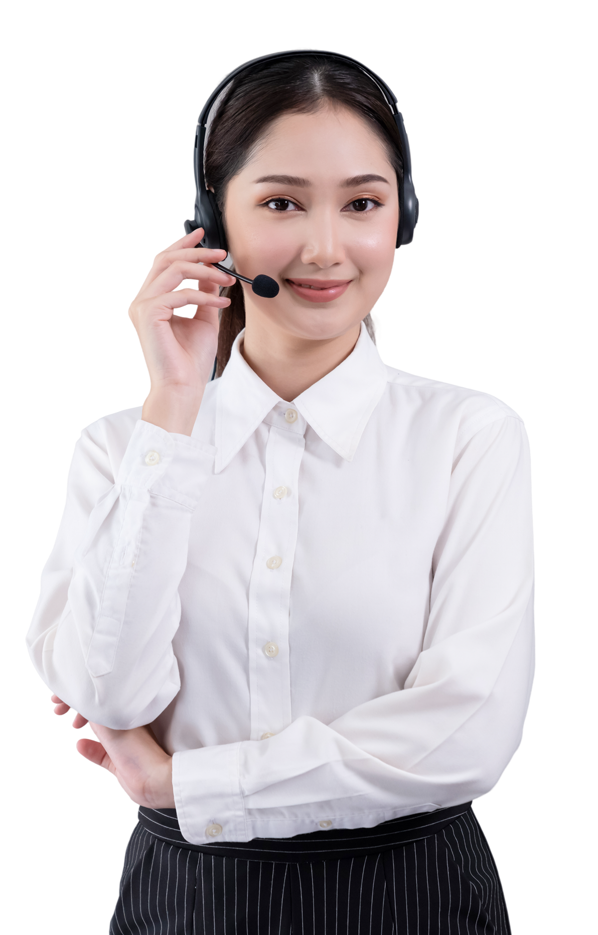 attractive-asian-operator-with-formal-suit-headset-enthusiastic 1