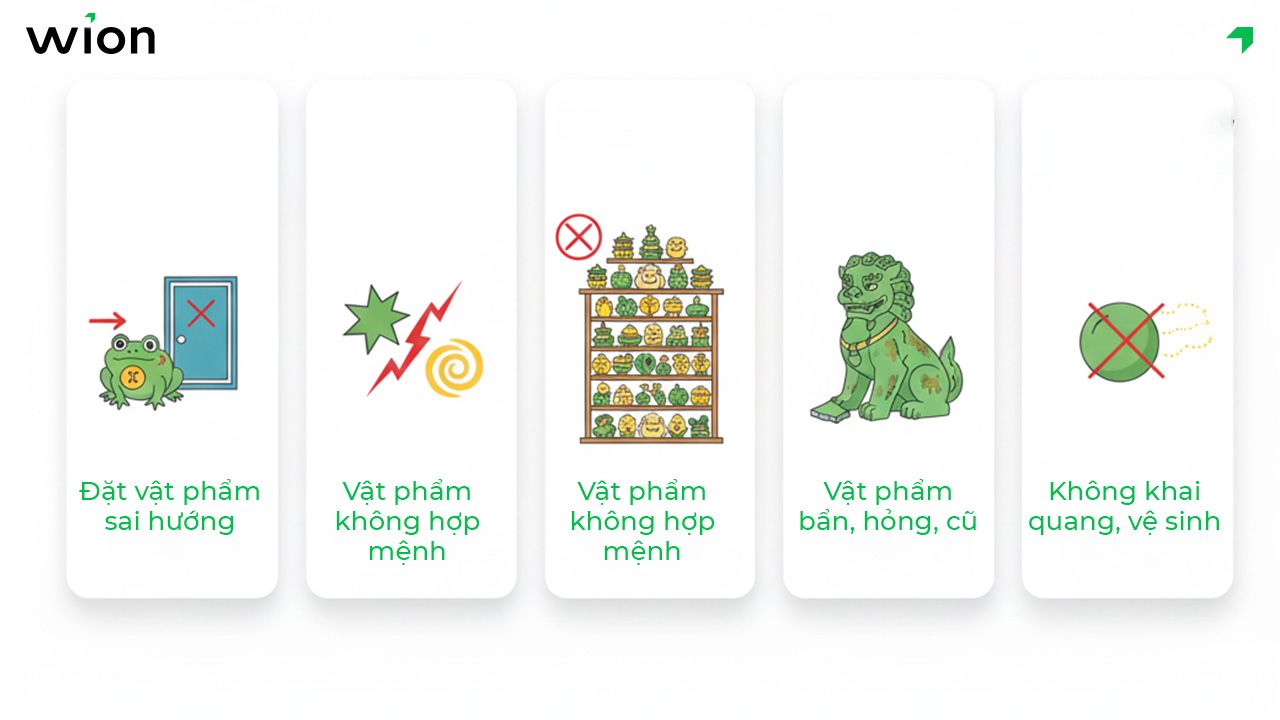 Sai lầm khiến vật phẩm phong thủy phản tác dụng