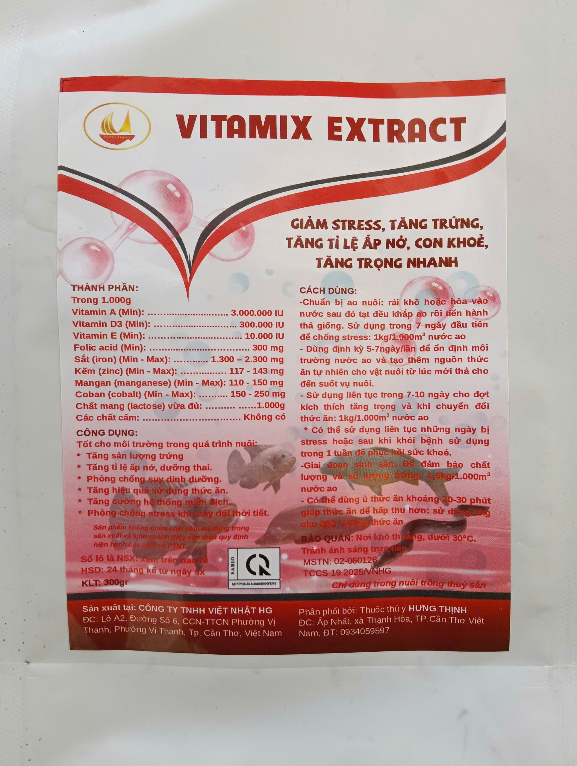 Thành phần Vitamix Extract vitamin thủy sản