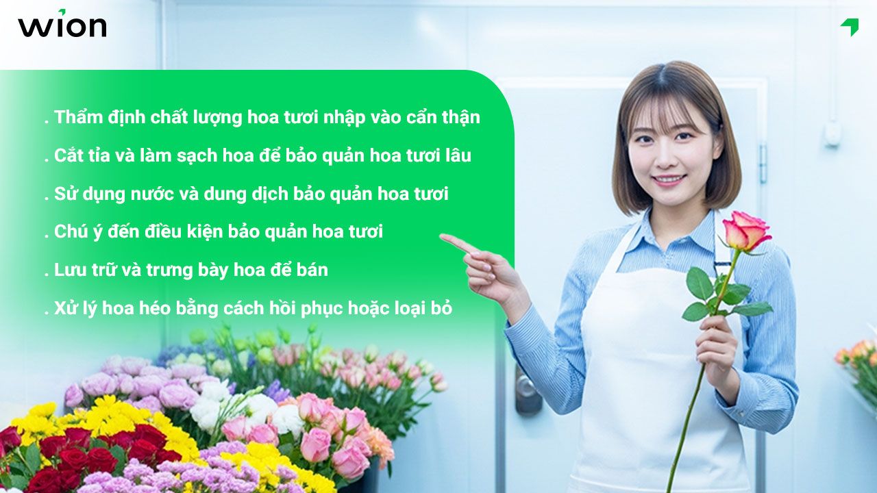 Chia sẻ cách giữ hoa tươi lâu hơn giảm chi phí cho cửa hàng hoa
