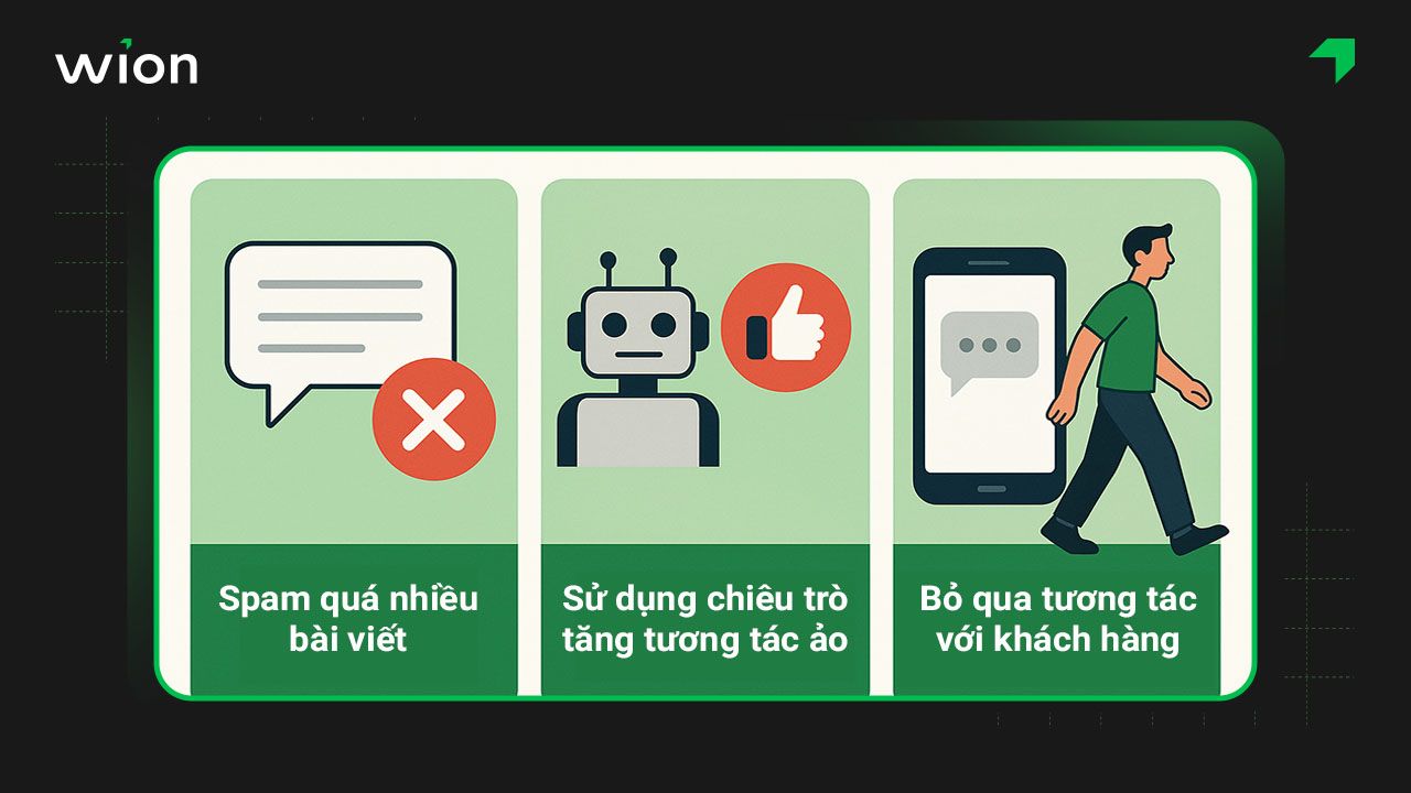 Các sai lầm phổ biến cần tránh khi tăng tương tác FB