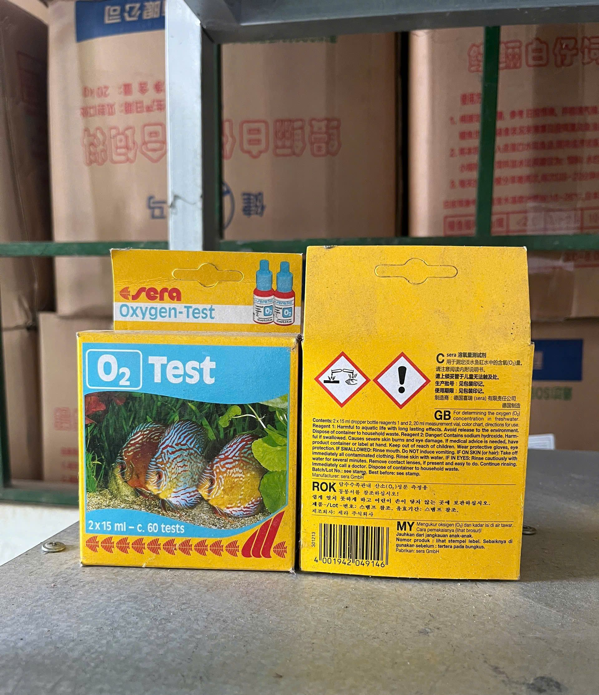 Bộ kit Sera O₂ Test kiểm tra oxy hòa tan trong nước nuôi cá tôm