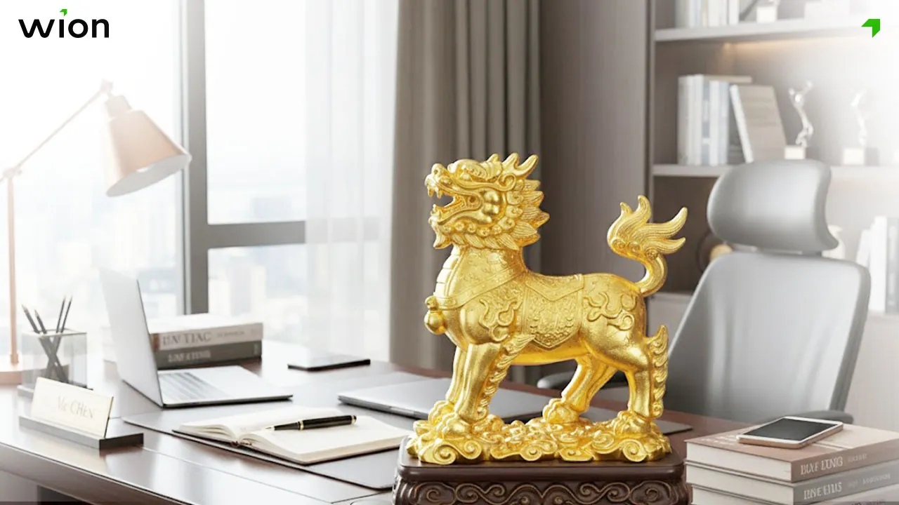 Đặt Kỳ Lân ở phòng làm việc kích tài khí