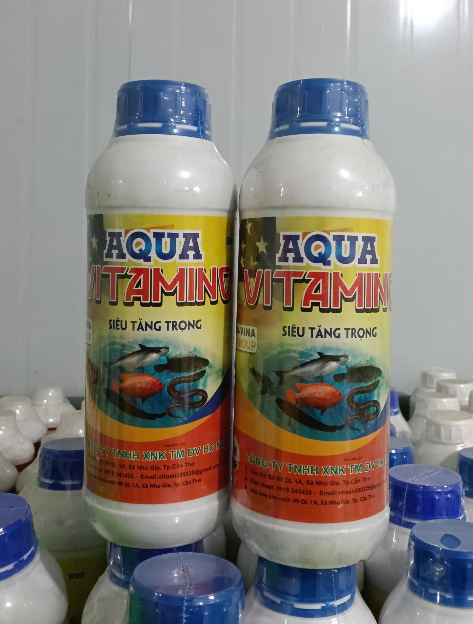 aqua vitamino siêu tăng trọng cho cá tôm lươn ếch giúp lớn nhanh