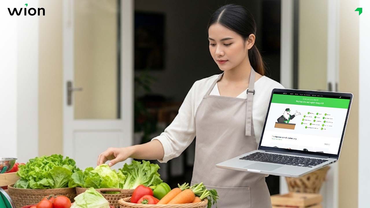 Áp dụng công nghệ quản lý kho, bán rau củ quả online
