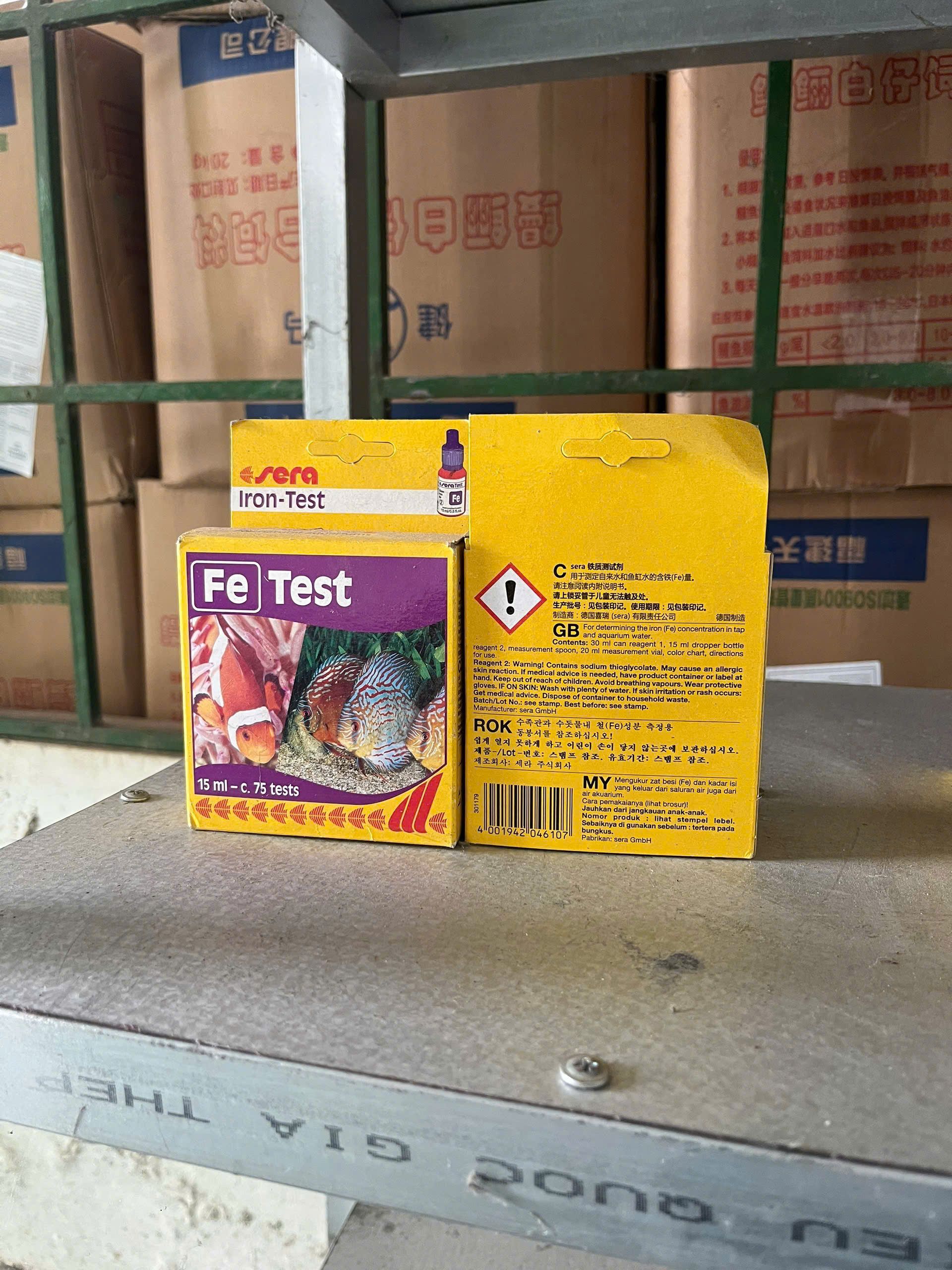 Bộ test sắt Sera Fe Test đầy đủ dụng cụ