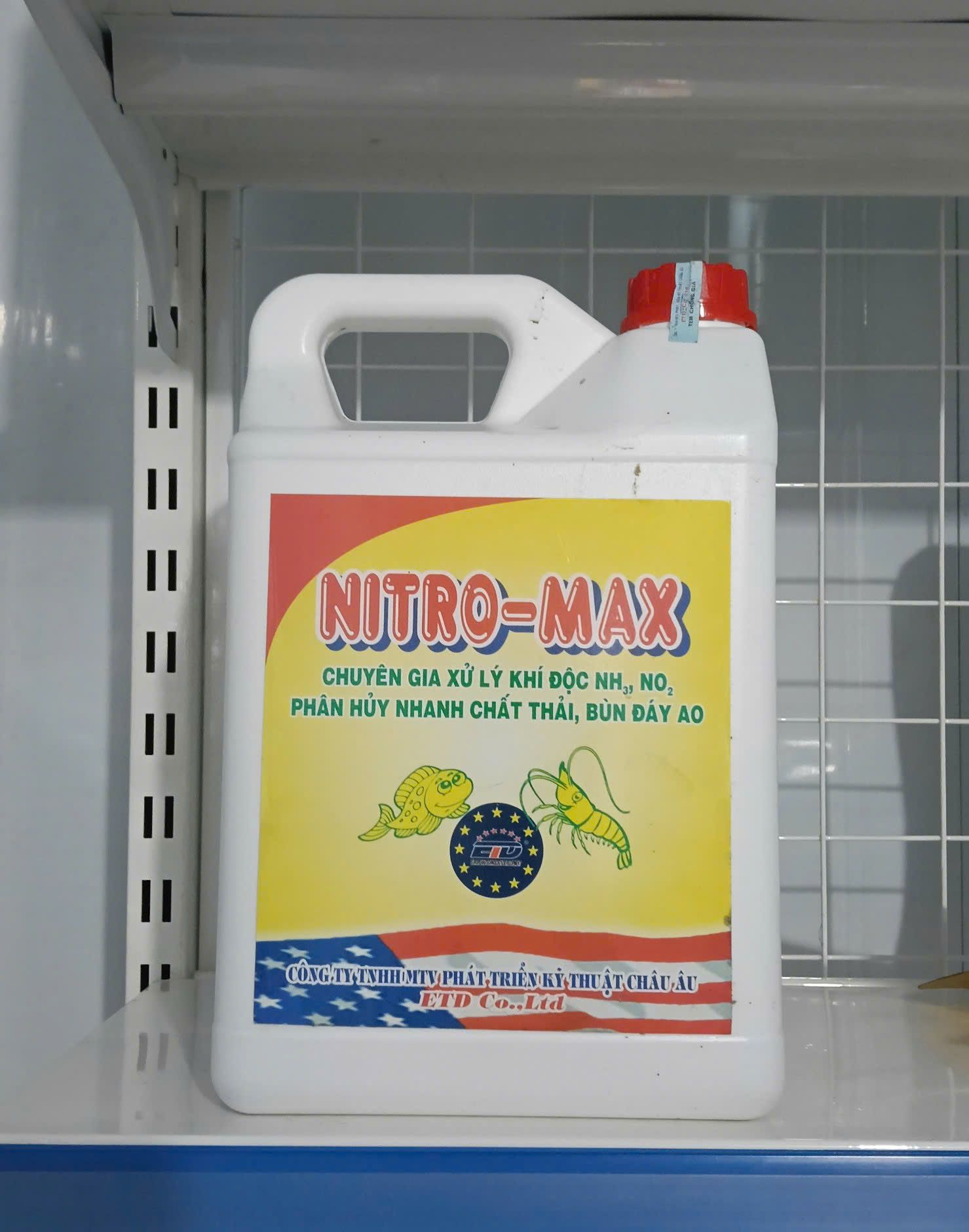 Nitro Max xử lý khí độc NH₃, NO₂⁻ ao nuôi thủy sản 5 lít