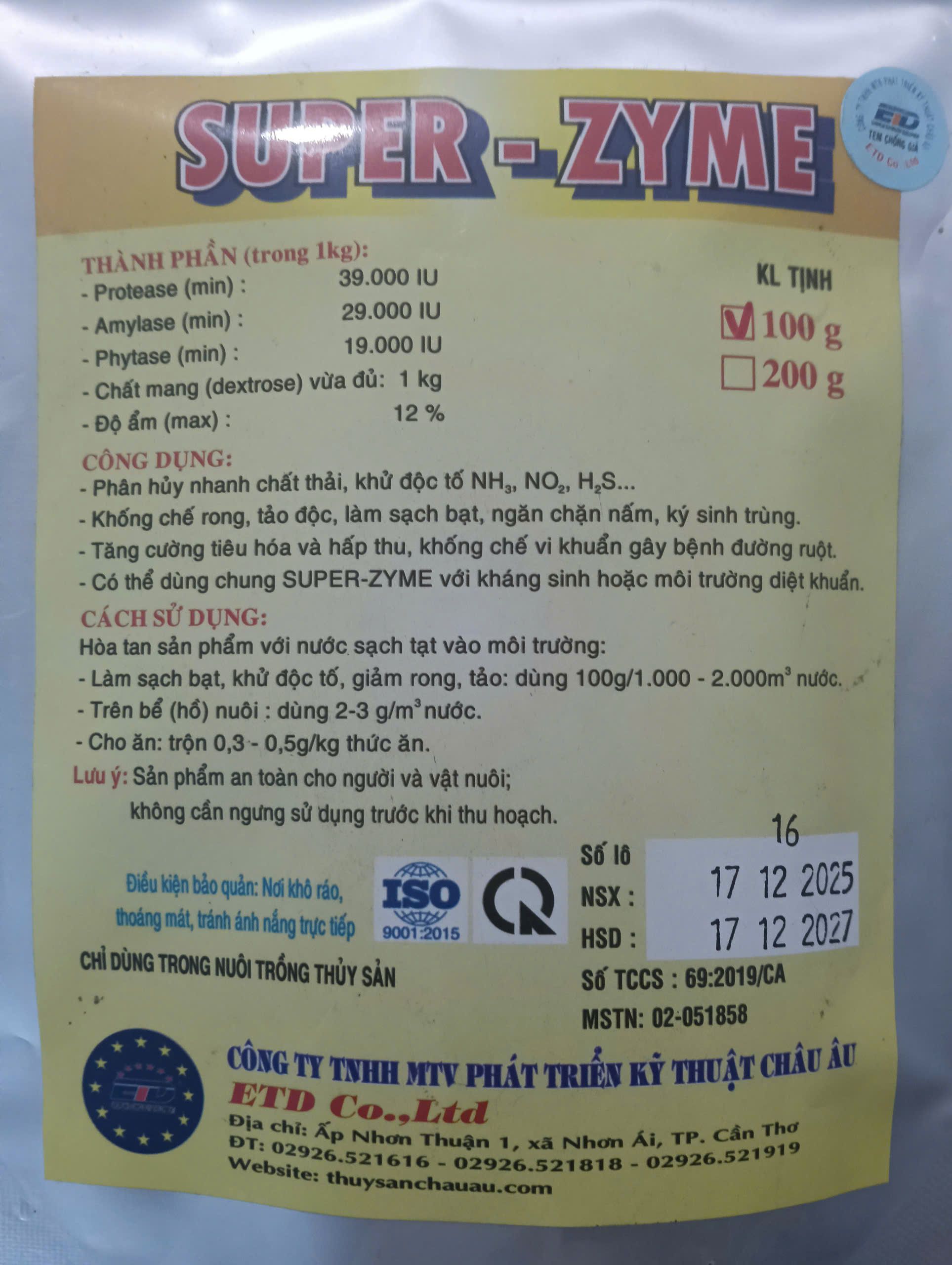 Hướng dẫn sử dụng SUPER ZYME cải thiện môi trường ao nuôi