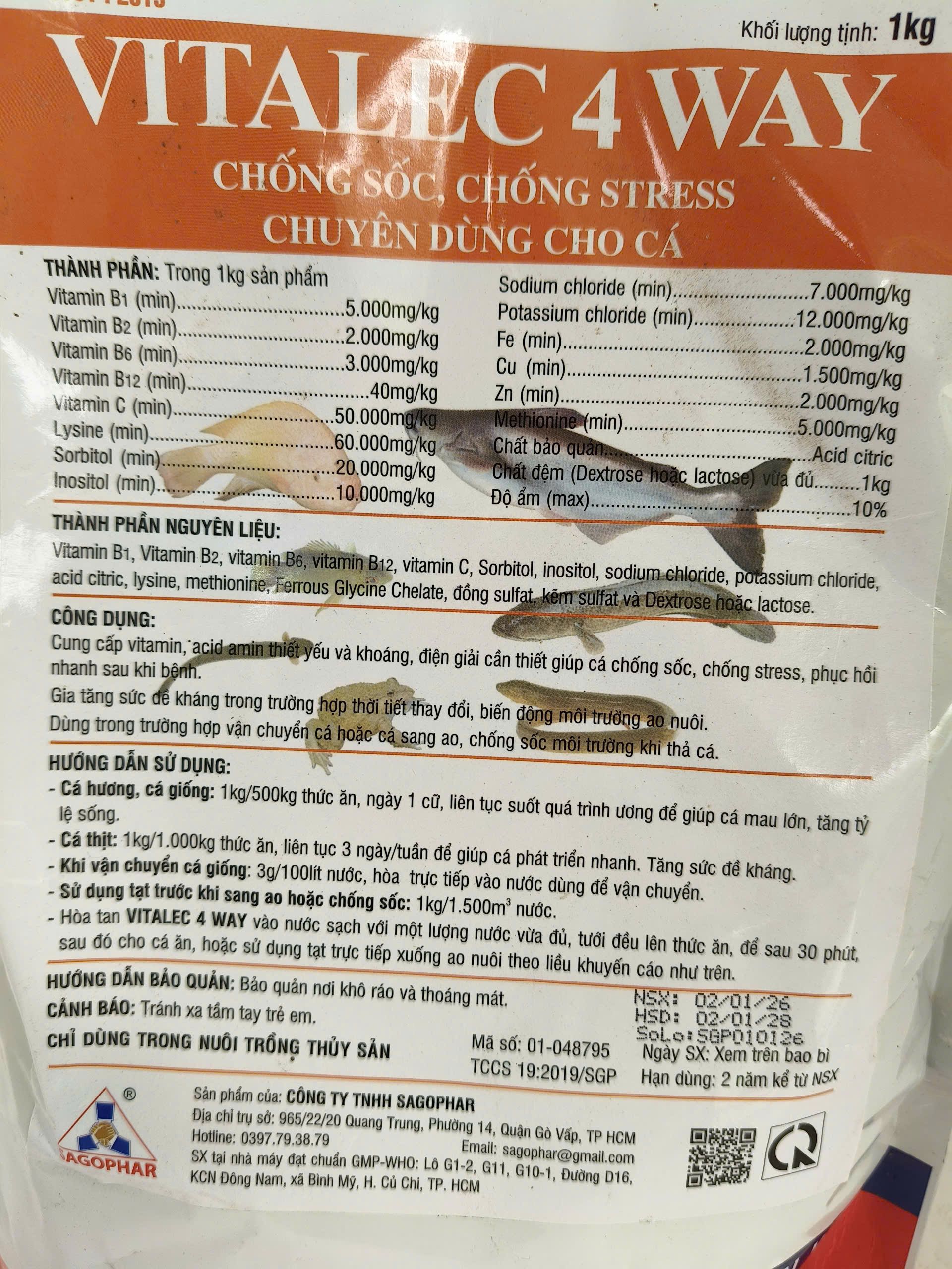 Thành phần vitamin khoáng chất VITALEC 4 WAY