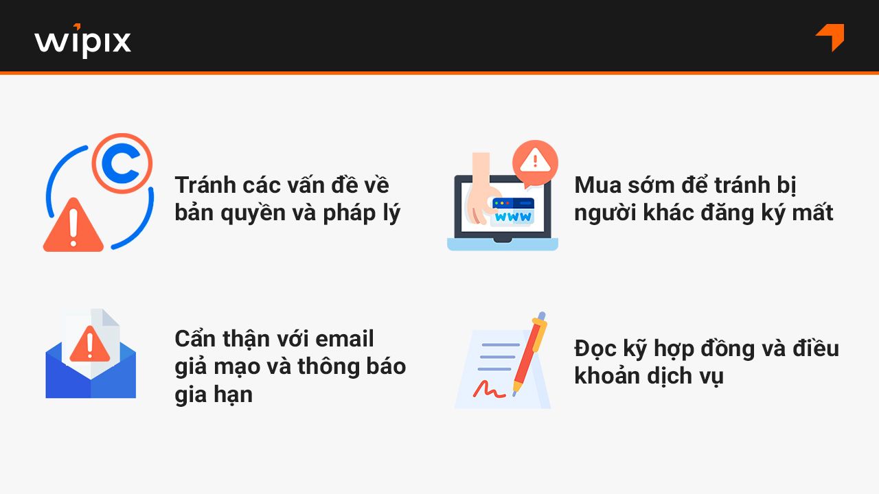 Những lưu ý quan trọng khi mua tên miền lần đầu