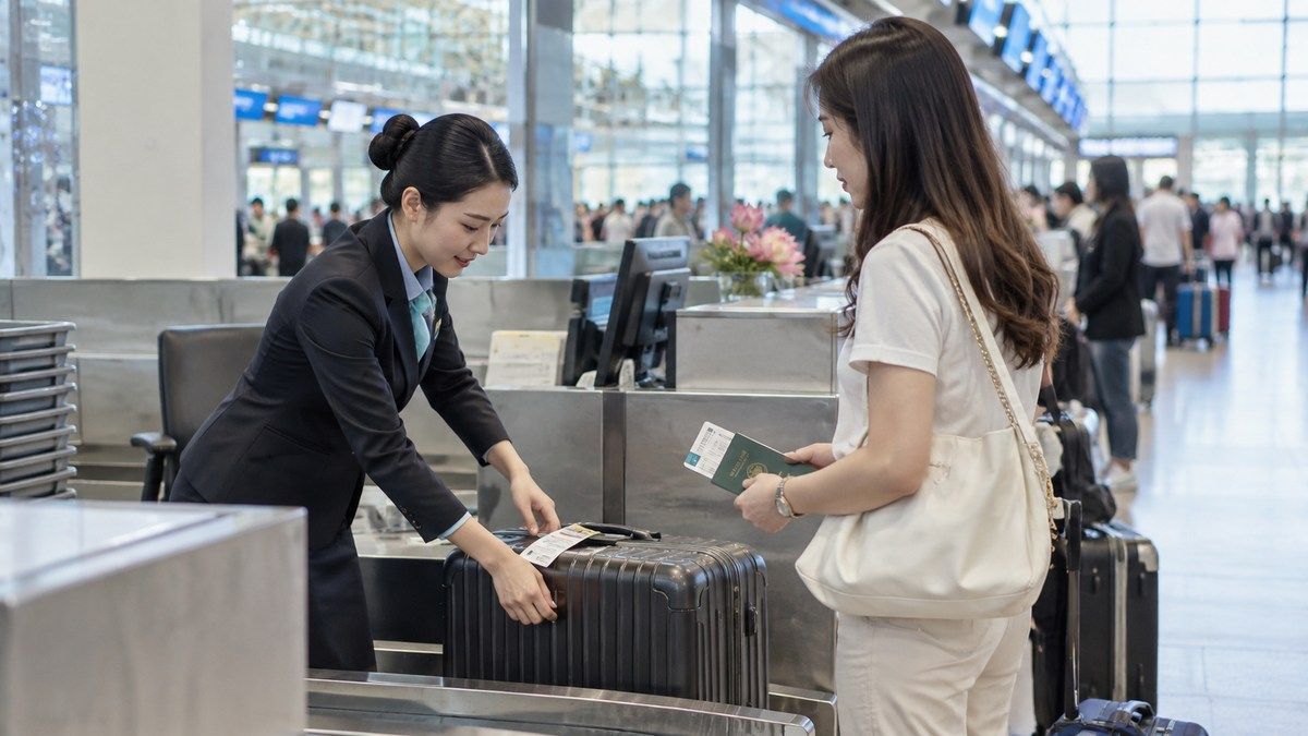 Nhân viên hỗ trợ hành lý cho hành khách tại Tân Sơn Nhất