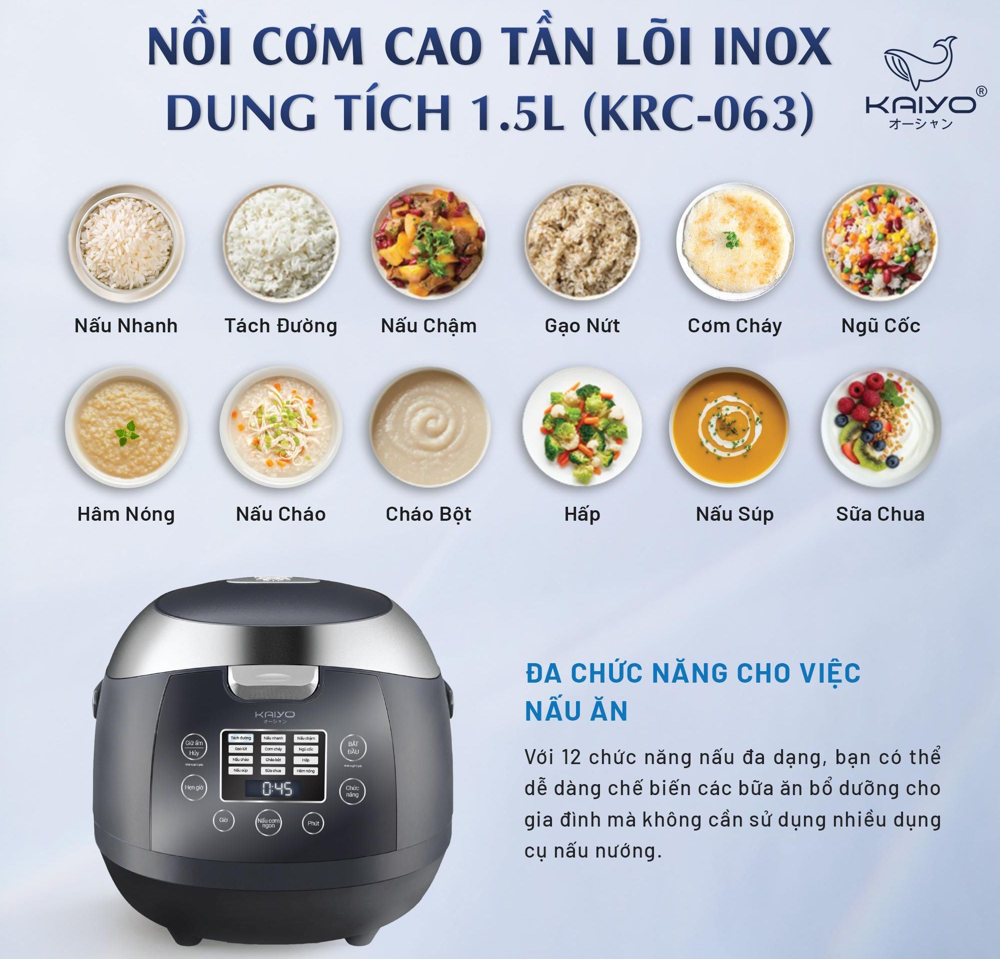Nồi cơm cao tần Kaiyo KRC-0634