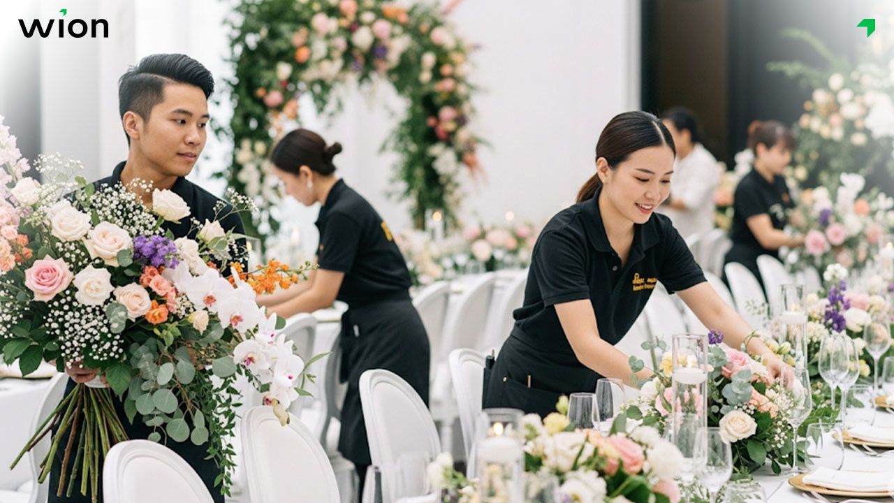 Cung cấp hoa tươi cho đám cưới, sự kiện, nhà hàng