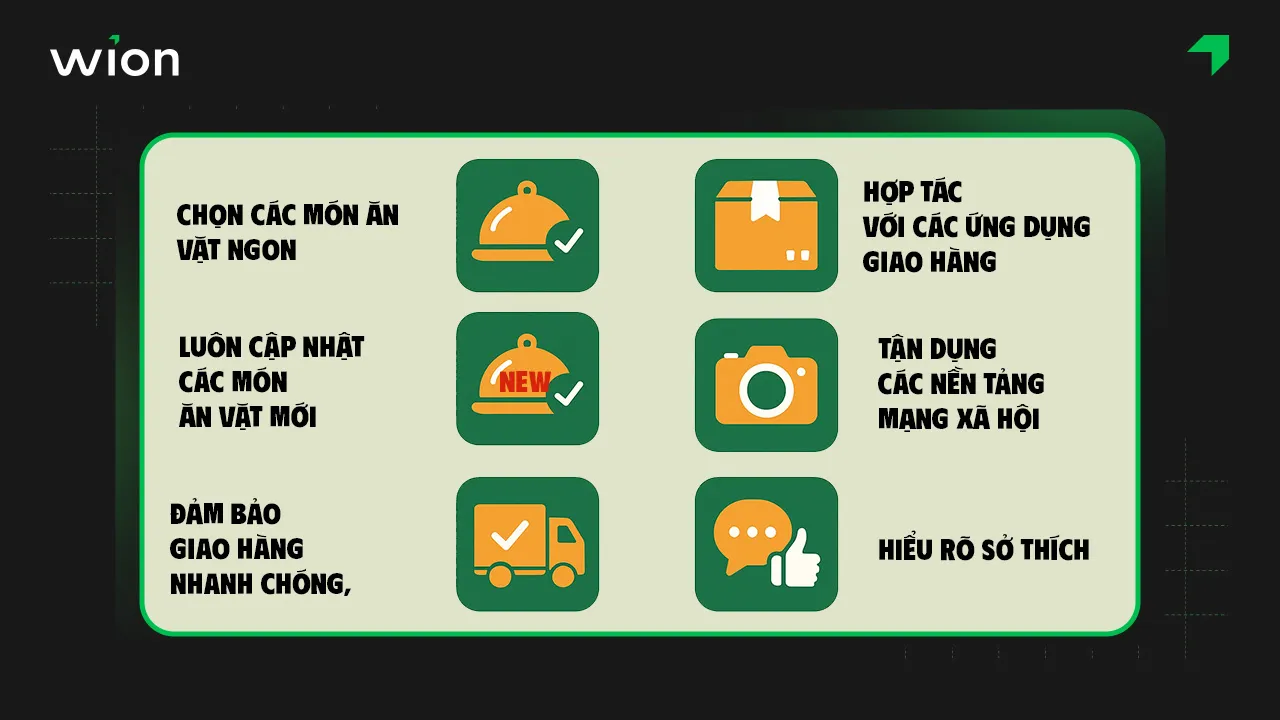 Lưu ý khi kinh doanh đồ ăn vặt online