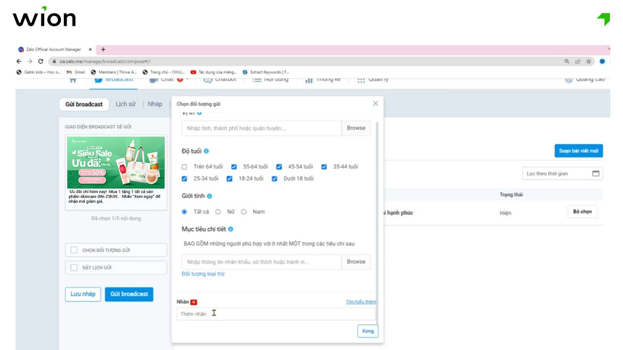 Hướng dẫn chi tiết cách gửi tin nhắn hàng loạt trên Zalo OA