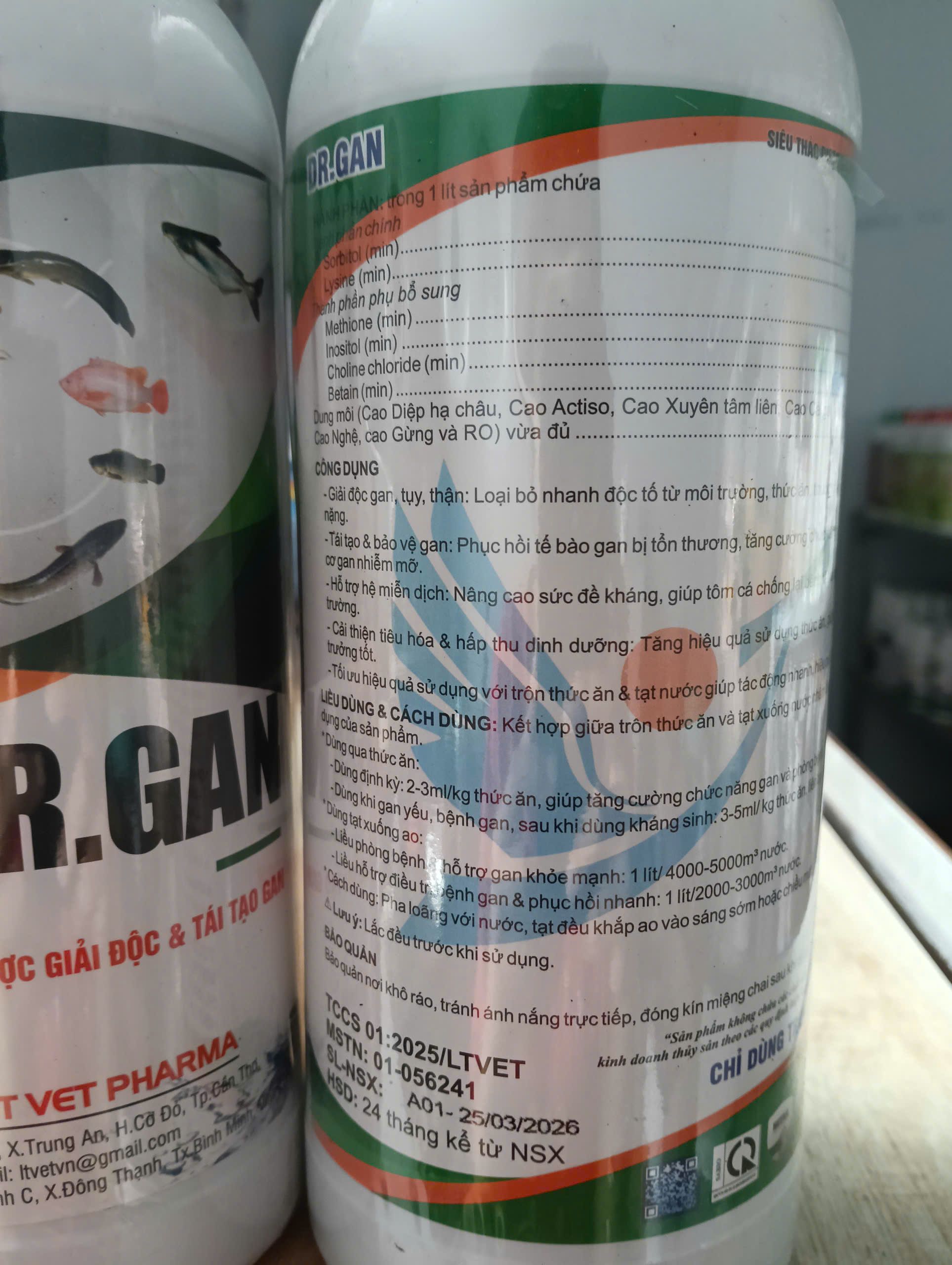 DR.GAN tái tạo gan cá công dụng cách dùng