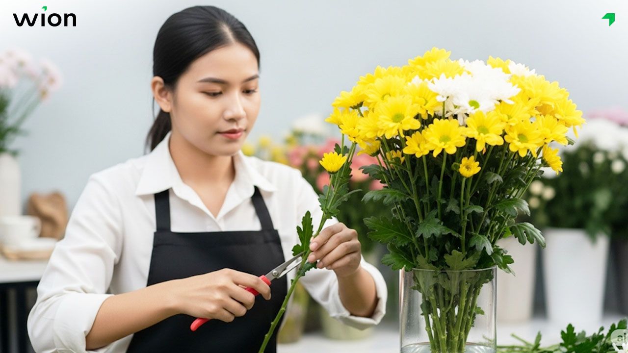 Cách giữ hoa tươi lâu đối với hoa cúc