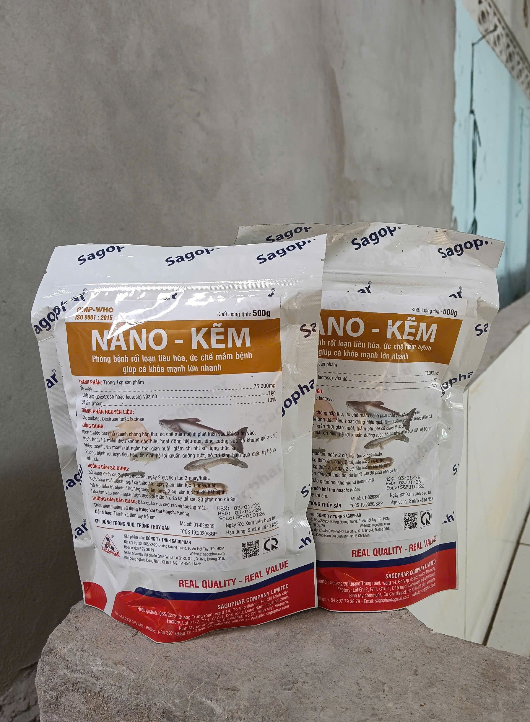 Nano Kẽm phòng bệnh tiêu hóa ức chế mầm bệnh cho tôm cá