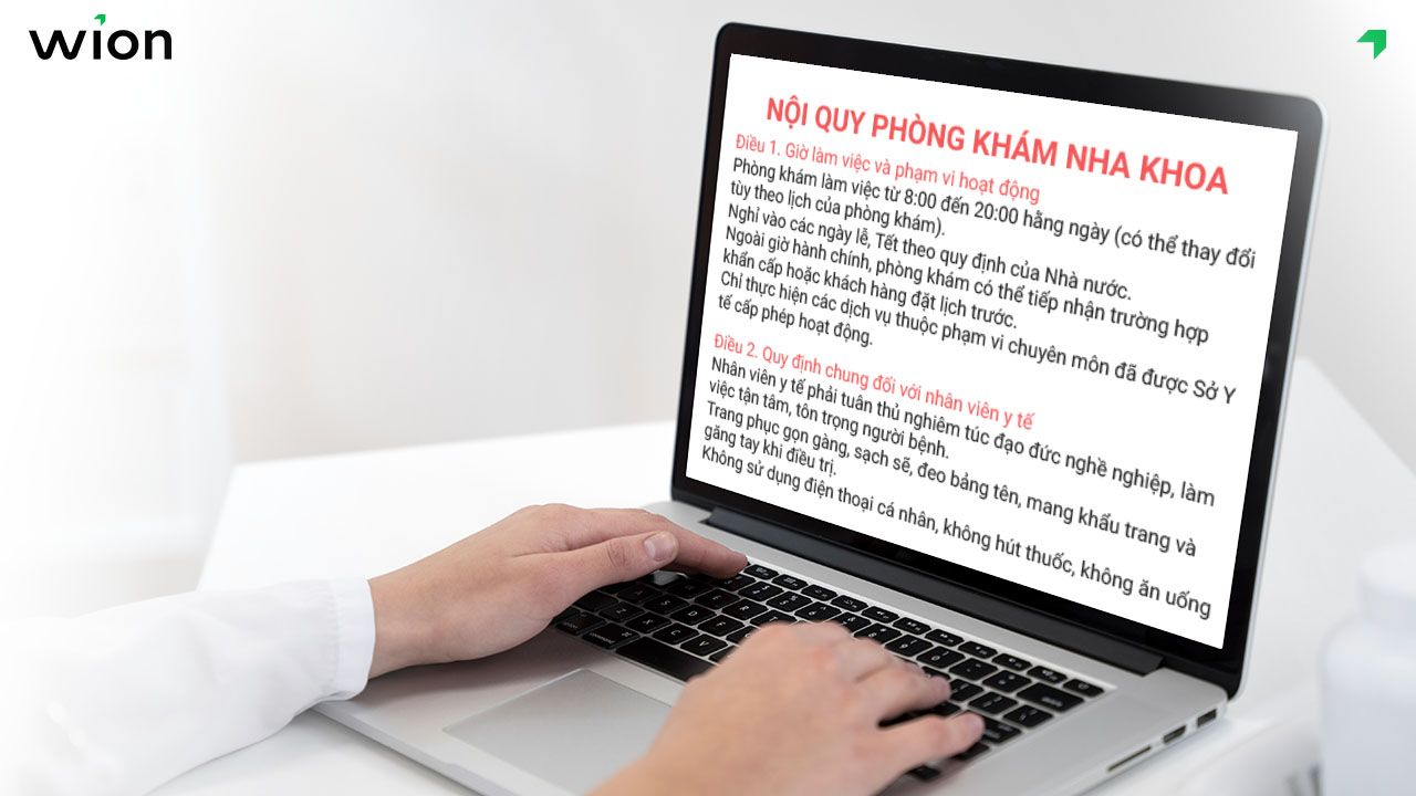 Mẫu nội quy phòng khám nha khoa chuẩn Bộ Y tế