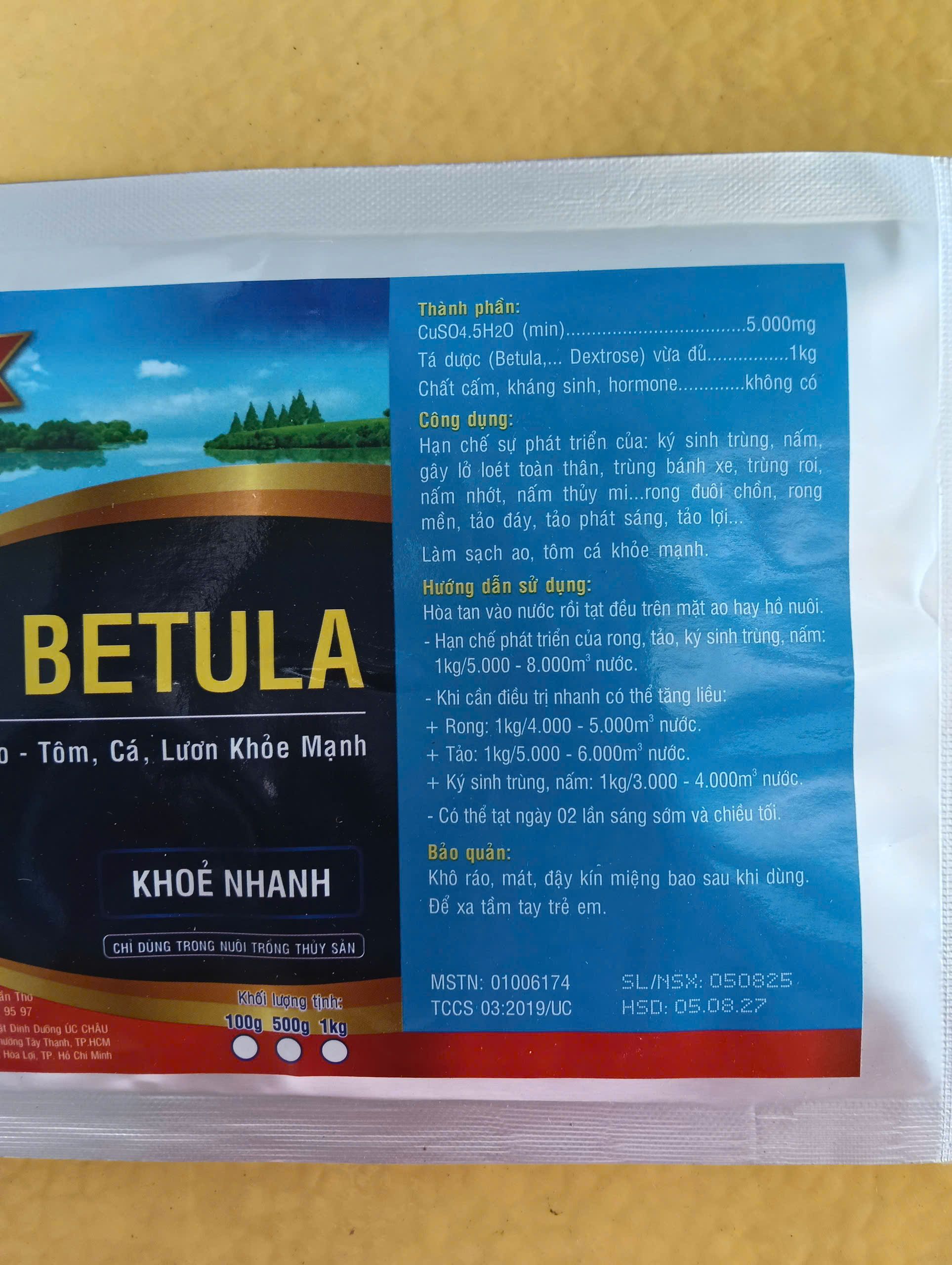 BETULA thành phần công dụng