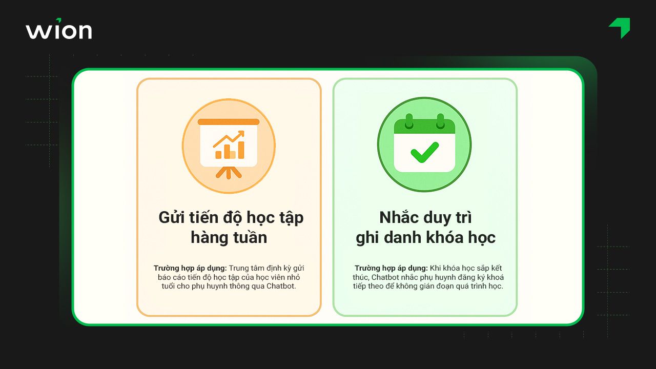 Mẫu kịch bản Chatbot thông báo cho phụ huynh