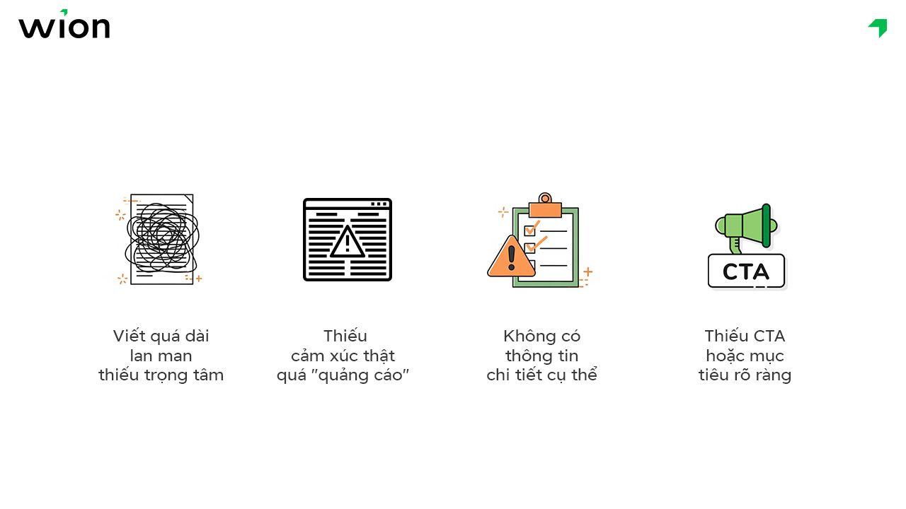 Lỗi thường gặp khi viết content feedback khách hàng