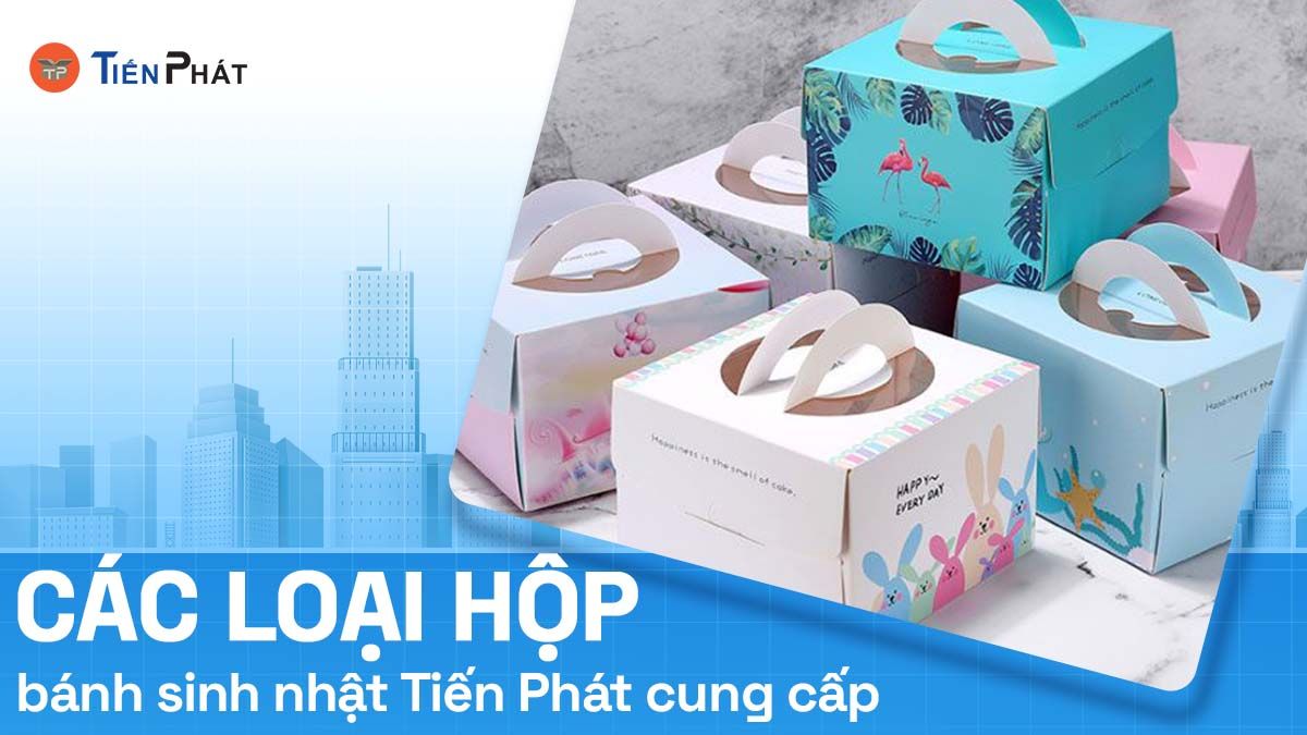 Các loại hộp bánh sinh nhật Tiến Phát cung cấp