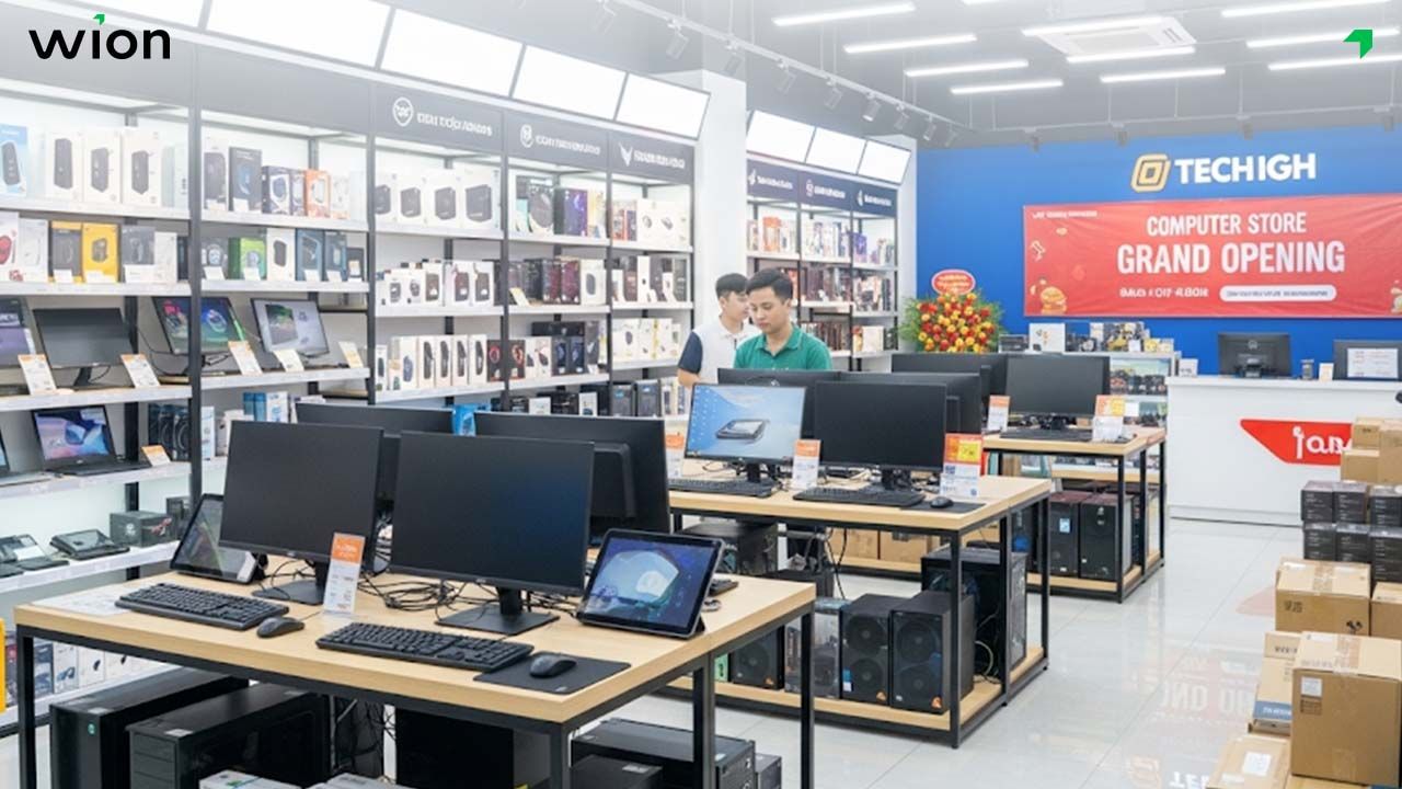 Mở cửa hàng máy tính