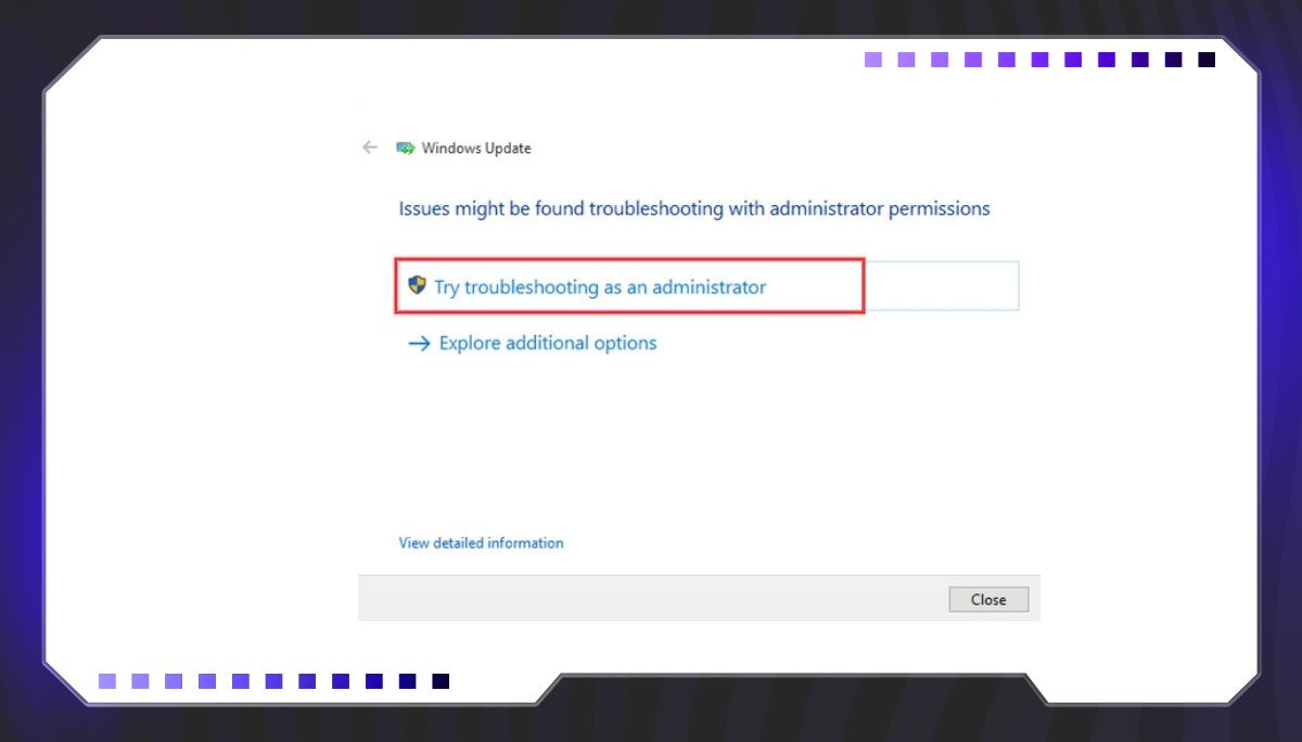 Chạy Windows Troubleshooter